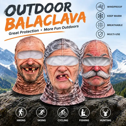 🎿 Realistic Face Balaclava – Funny Ski & Snowboard Mask for Cold Weather Adventures