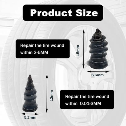 Tire Repair Screws Plugs Vacuum Rubber Nail Kit for Car Motorcycle Truck Tractor