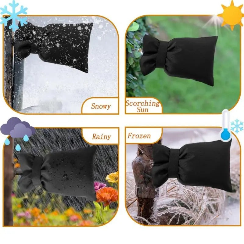 4 Pcs Outdoor Faucet Covers Thermal Waterproof Shield Slide On Hose Bib Socks With Strap Winter Protection