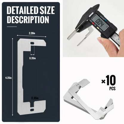 Fix Loose Outlets & Electrical Boxes Metal Flush Fit Device Leveling Plates Wall Plate Spacers