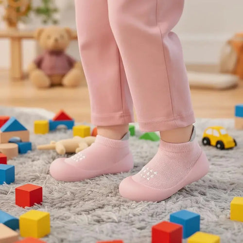 Baby Sock Cotton Shoes 6 to 24 Months Prewalker Non Slip Infant Slippers Memory Foam Breathable