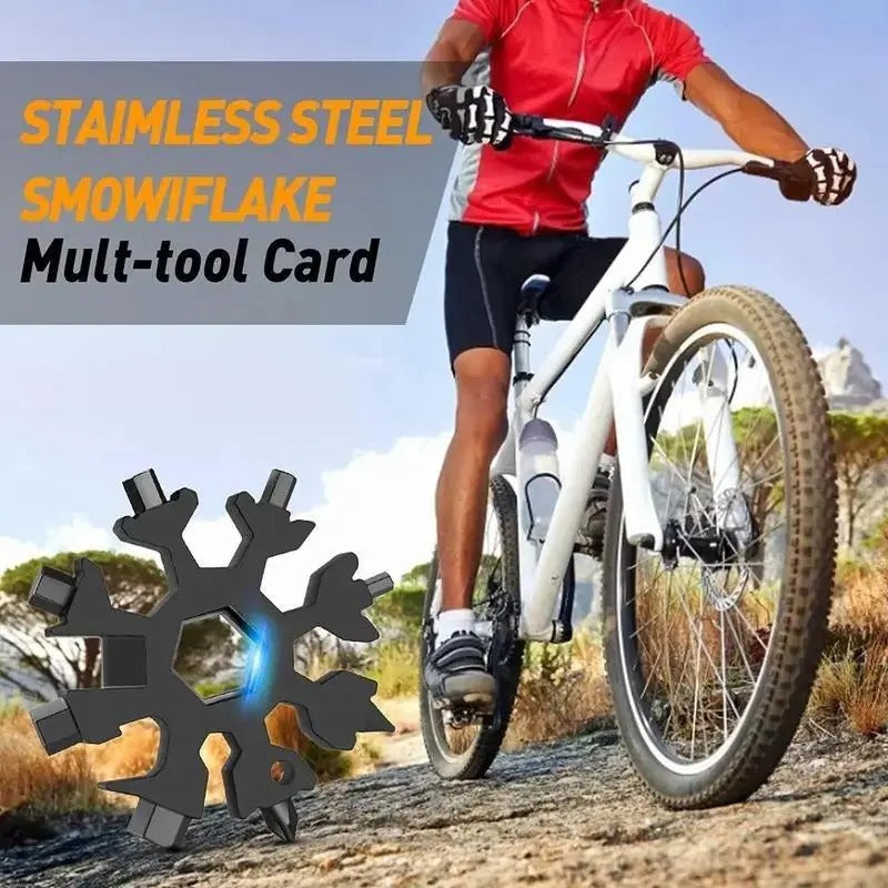 Viral 18‑in‑1 Snowflake Multi‑tool Stainless Steel Portable Wrench ❄️