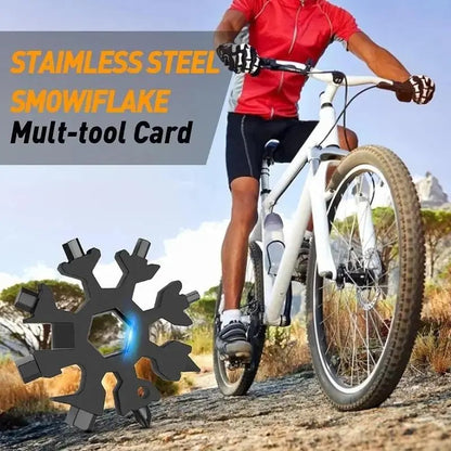 Viral 18‑in‑1 Snowflake Multi‑tool Stainless Steel Portable Wrench ❄️