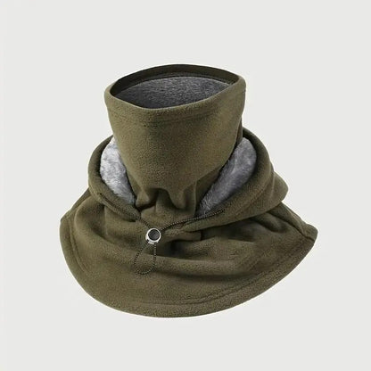 Flannel One-Piece Warm Hat with Neck Mask – Windproof for Outdoor Cycling, Fall Winter