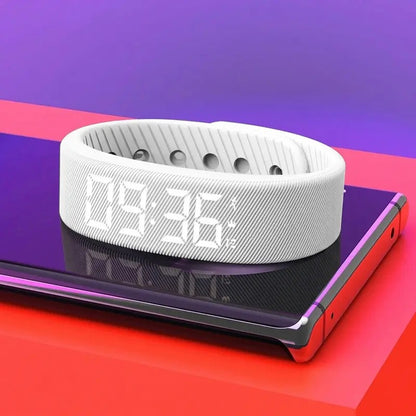 Fitness Tracker with Silent Alarm Waterproof Band Step Counter Built in USB Plug No Cables Needed
