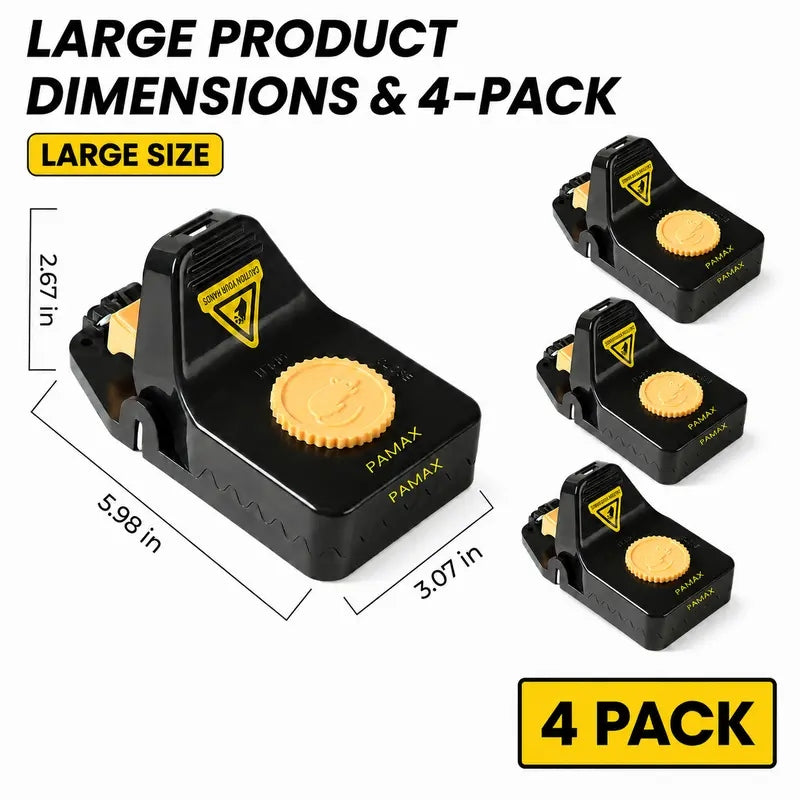 Mouse Traps Reusable Powerful Snap Easy Set Indoor Outdoor