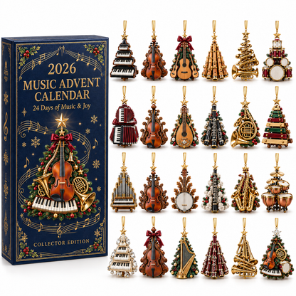 Christmas Music Lovers Advent Calendar 24 Unique Musical Instrument Miniatures Gift