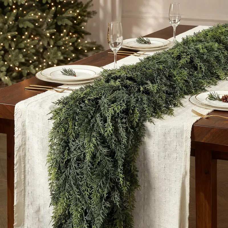 Christmas 6 FT PE Cedar Norfolk Garland Cypress Branches Home Decor