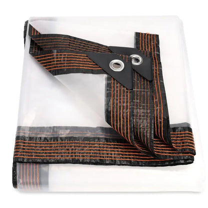 10x13FT Clear Waterproof Heavy Duty Transparent Tarp with Grommets for Patio Garden Outdoor