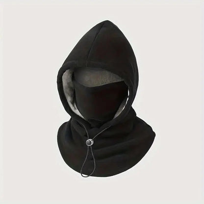 Flannel One-Piece Warm Hat with Neck Mask – Windproof for Outdoor Cycling, Fall Winter