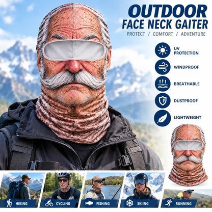 🎿 Realistic Face Balaclava – Funny Ski & Snowboard Mask for Cold Weather Adventures
