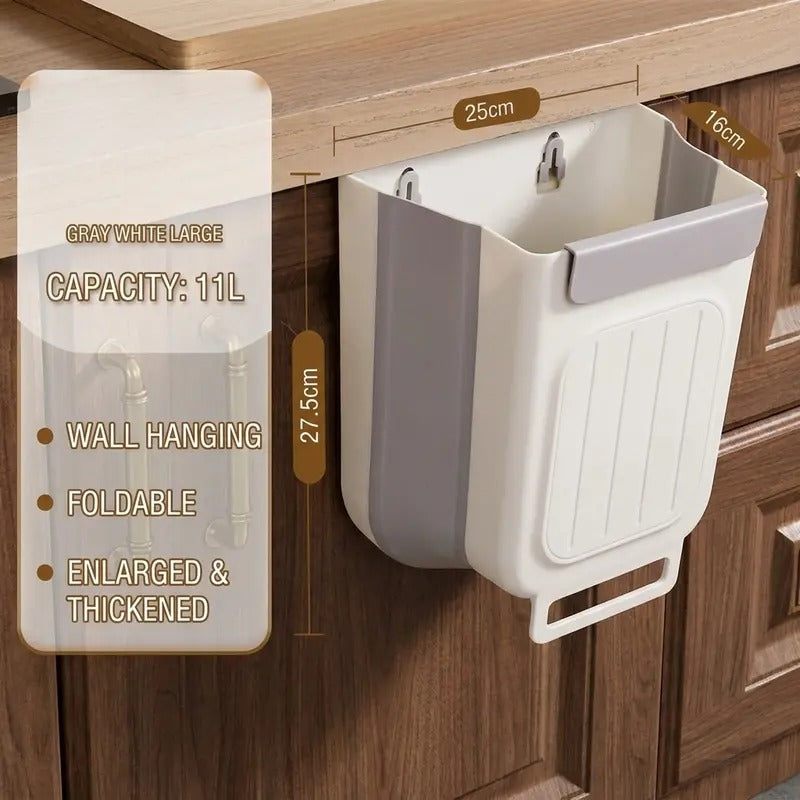 Hanging Cabinet Door Trash Can – Space-Saving Waste Bin for Kitchen