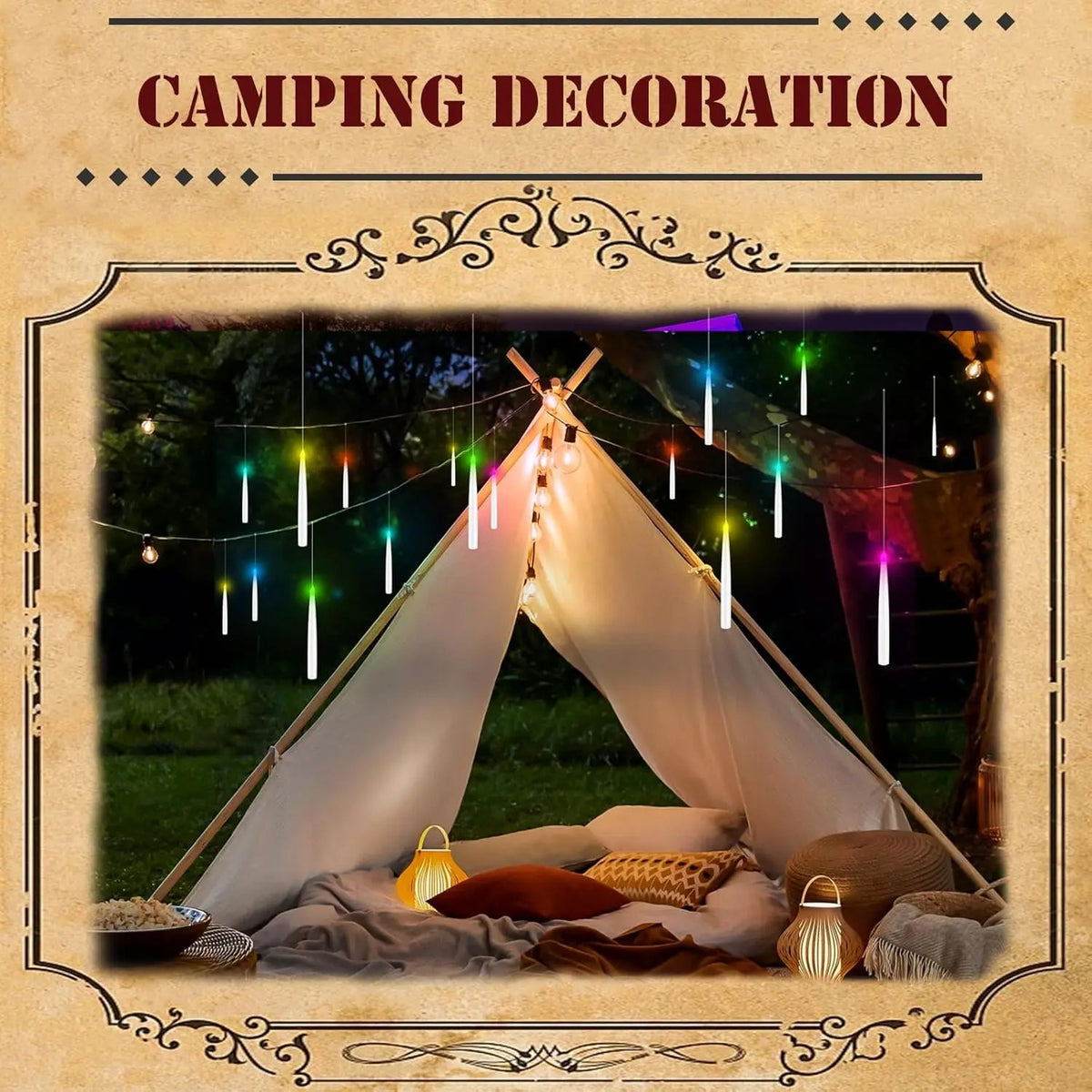 Christmas & Halloween Flameless LED Floating Candles – Magic Wand Remote & 12 Hooks