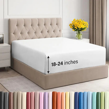 Extra Deep Pocket Fitted Sheet Only Ultra Soft Microfiber Wrinkle Free