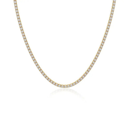 Tennis Necklace for Women 14K Gold Plated or Sterling Silver Cubic Zirconia Dainty Choker Gift