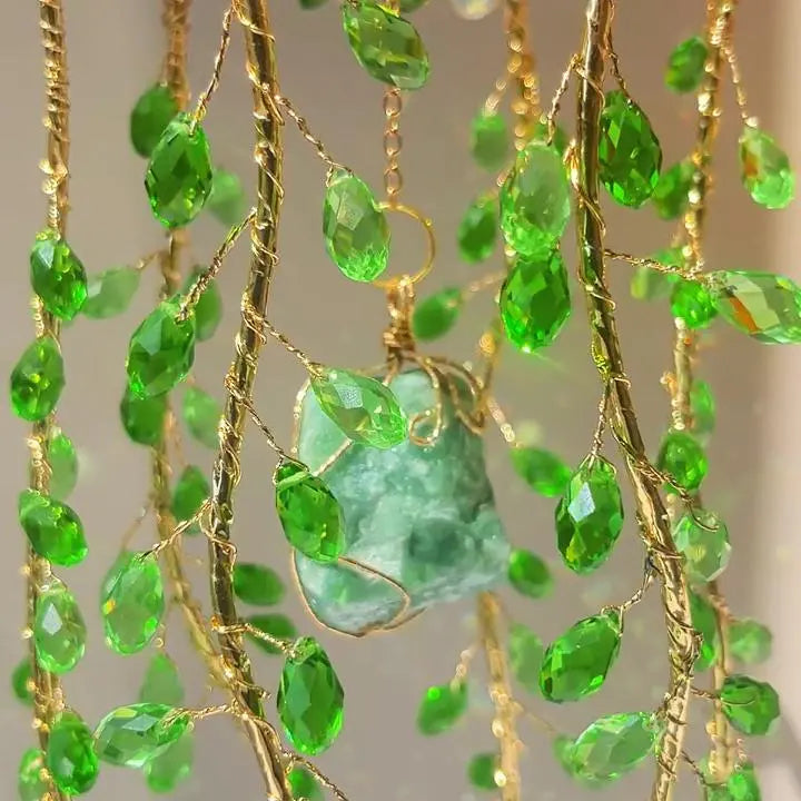 Crystal Rainbow Suncatcher Beaded Artificial Crystal Window Hanging Colorful Home Decor