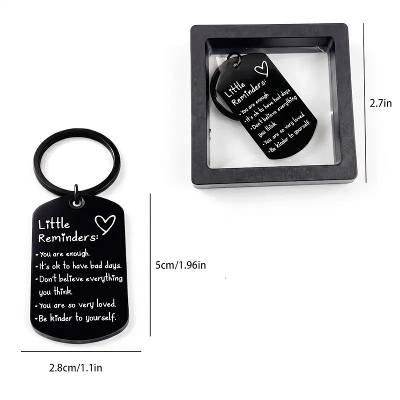 Minimalist Quote Keychain Uplifting Friend Present for Women