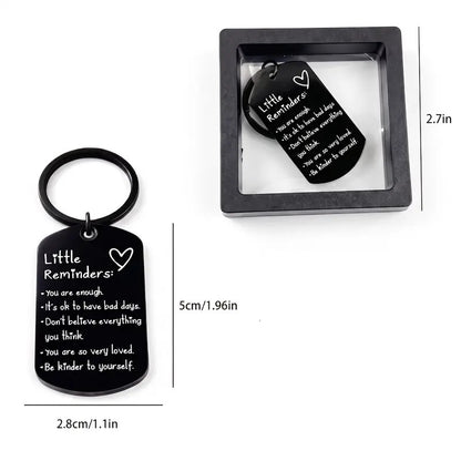 Minimalist Quote Keychain Uplifting Friend Present for Women