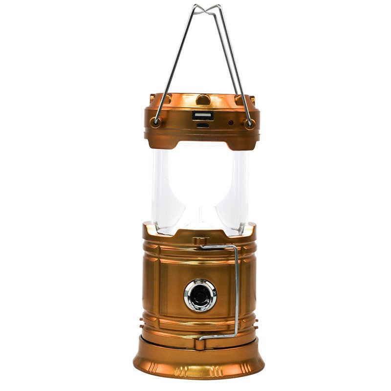 Foldable Waterproof Solar LED Emergency Lantern With Flashlight For Outages And Hiking