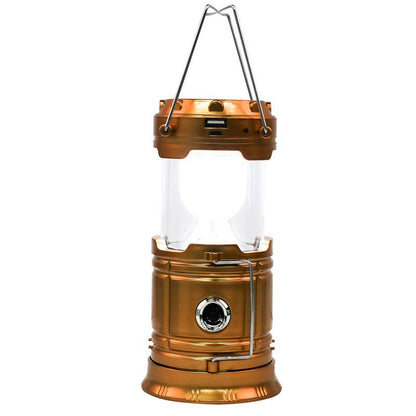 Foldable Waterproof Solar LED Emergency Lantern With Flashlight For Outages And Hiking
