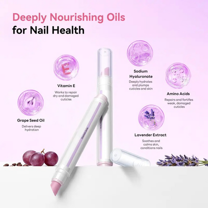 2 in 1 Cuticle Remover Pen 45 Degree Ceramic Tip for Dry Cuticles Hangnails Portable 2 Pack Travel