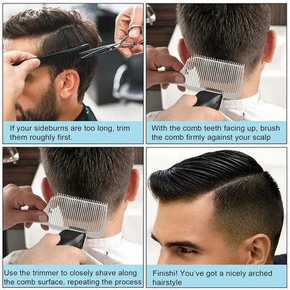 Hair Cutting Guide Comb Kit Adjustable Silicone Band Precision Guides Heatless Haircut Tool Set