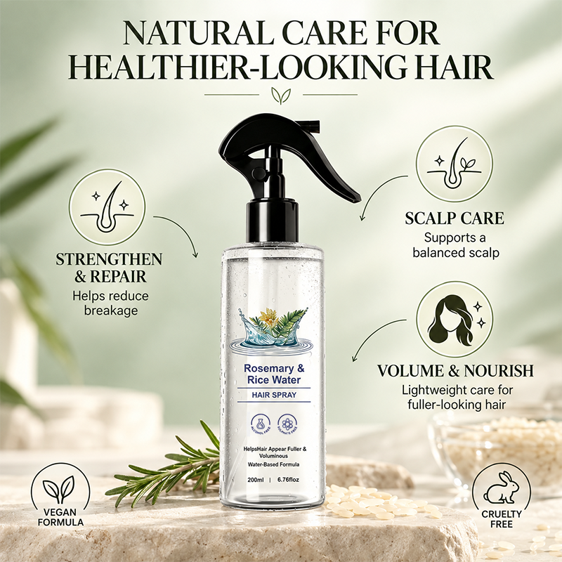Rosemary & Rice Water Hair Mist Soft & Smooth Non-Greasy Fast Absorbing