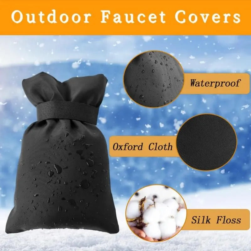 4 Pcs Outdoor Faucet Covers Thermal Waterproof Shield Slide On Hose Bib Socks With Strap Winter Protection
