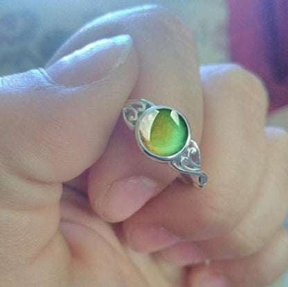 Sweet Style Color Changing Mood Stone Ring Creative Fashion Jewelry