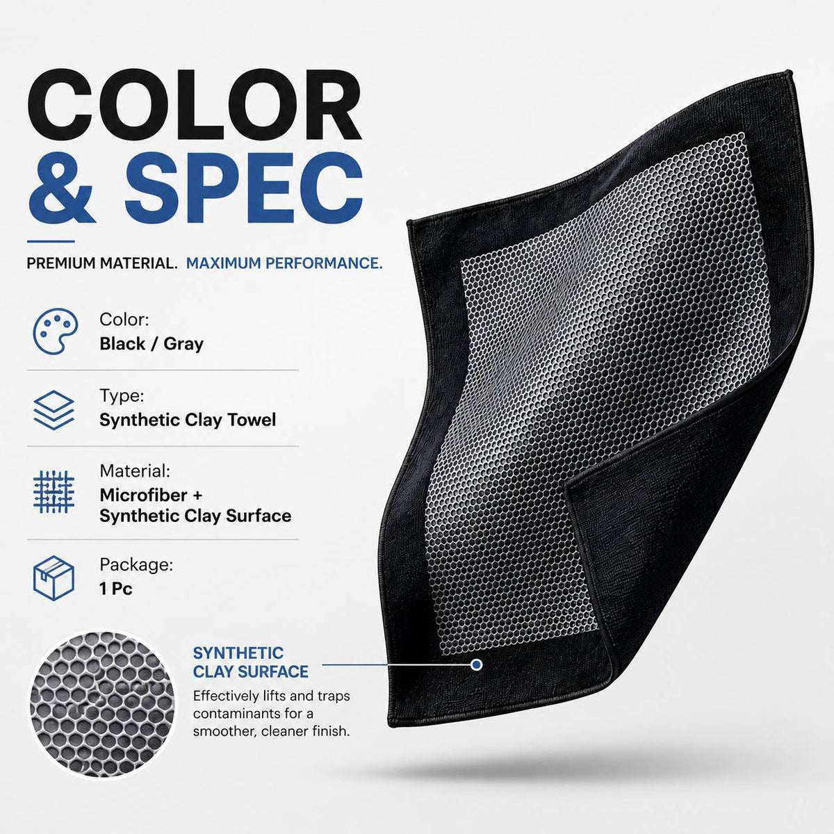 🚗 50% OFF Synthetic Clay Towel ✨ Fast Car Paint & Glass Decontamination