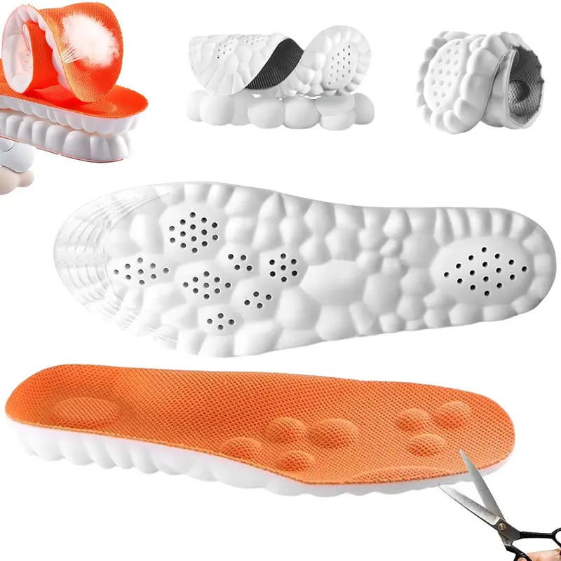 4D Shoe Cloud Insoles for Men Women Soft Memory Foam Orthotic Sports Inserts