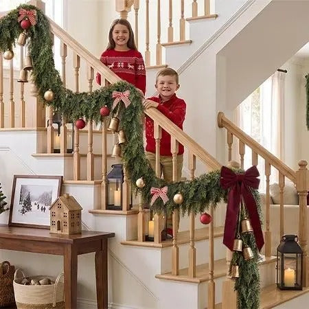 Christmas 6 FT PE Cedar Norfolk Garland Cypress Branches Home Decor