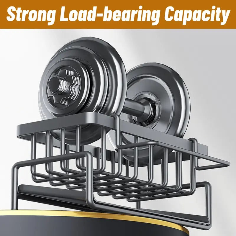 Kitchen Sink Corner Sponge Drain Rack Multifunctional Durable Sink Caddy Kitchen Bathroom