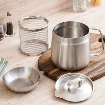 2 In 1 Oil Strainer Pot