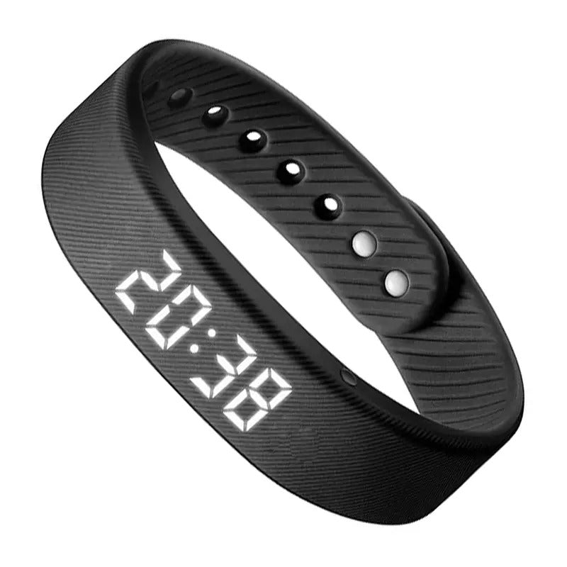 Fitness Tracker with Silent Alarm Waterproof Band Step Counter Built in USB Plug No Cables Needed