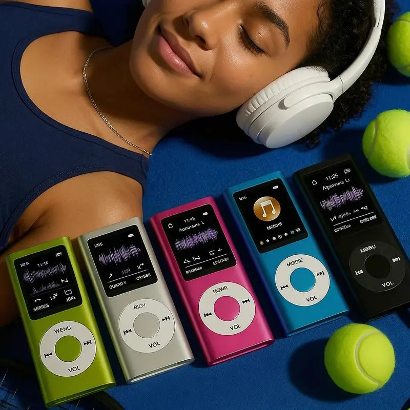 Compact Multi Function MP3 Player Portable LCD Screen No Memory Headphone Jack Offline Playback