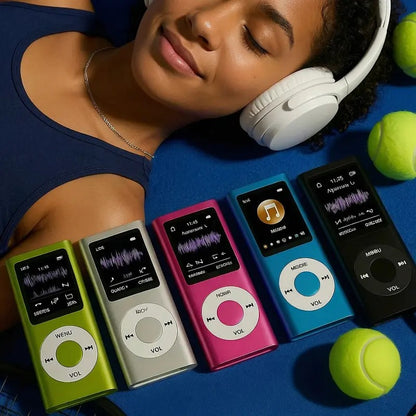 Compact Multi Function MP3 Player Portable LCD Screen No Memory Headphone Jack Offline Playback