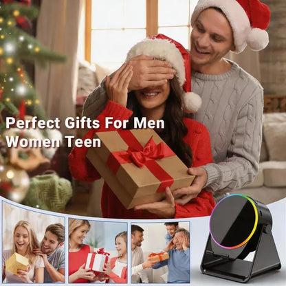 5-in-1 Wireless Bluetooth Speaker with 360° LED Stand & Universal Phone Holder