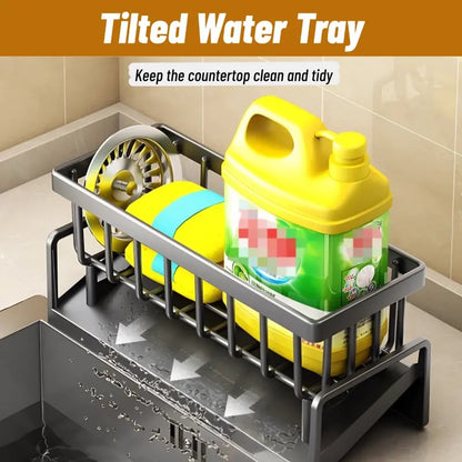 Kitchen Sink Corner Sponge Drain Rack Multifunctional Durable Sink Caddy Kitchen Bathroom