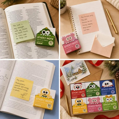 Transparent Pull-Out Glitter Sticky Notes with Fruit Styles
