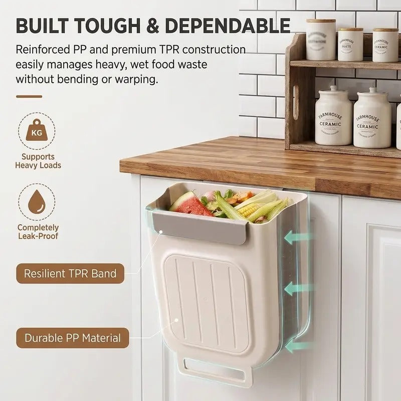 Hanging Cabinet Door Trash Can – Space-Saving Waste Bin for Kitchen