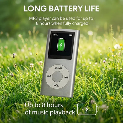 Compact Multi Function MP3 Player Portable LCD Screen No Memory Headphone Jack Offline Playback