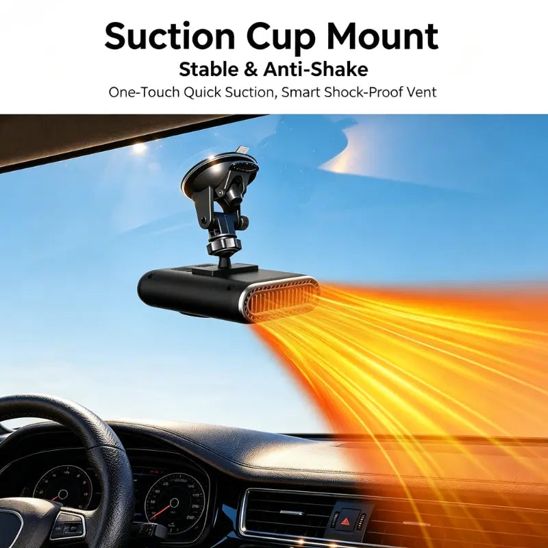 12V Portable Car Heater Windshield Demister Easy Install Defroster