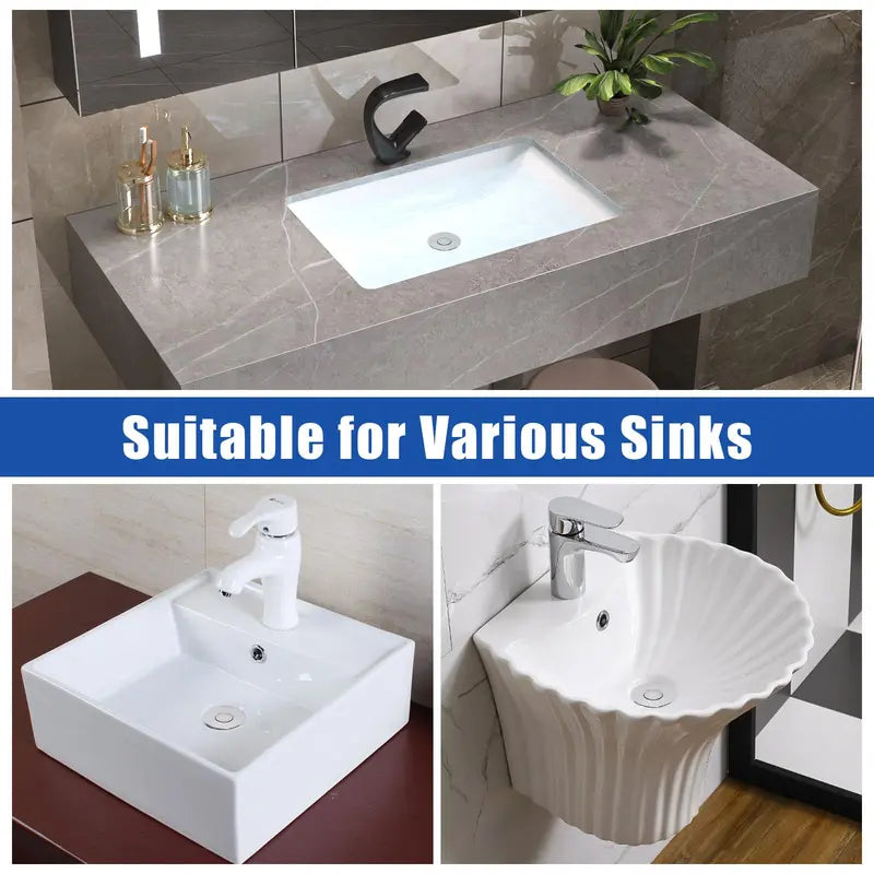 Sink Drain Filter Stainless Steel Removable Basket Pop Up Drain Plug