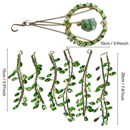 Crystal Rainbow Suncatcher Beaded Artificial Crystal Window Hanging Colorful Home Decor