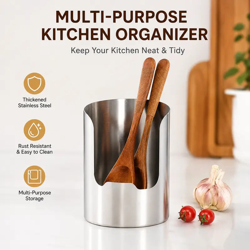 🔥HOT SALE 49% OFF🥄Stainless Steel Cooking Utensil Holder