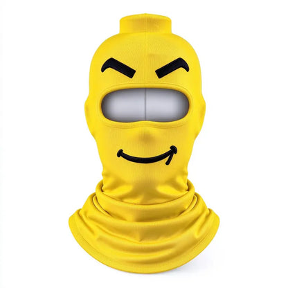 Funny Smiley Face Balaclava Lightweight Knit Winter Face Cover for Skiing Snowboarding