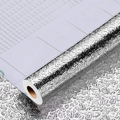 Self Adhesive Aluminum Foil Kitchen Backsplash Wallpaper