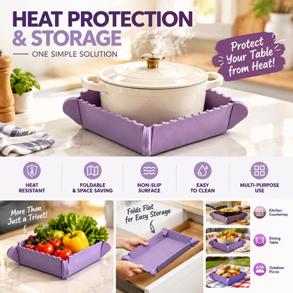 Magnetic Silicone Trivet 🧲 Foldable Pot Mat & Small Kitchen Tray