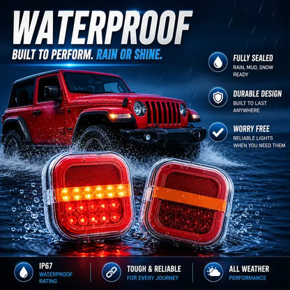 🚘CAR LED TRAILER LIGHTS 🚨